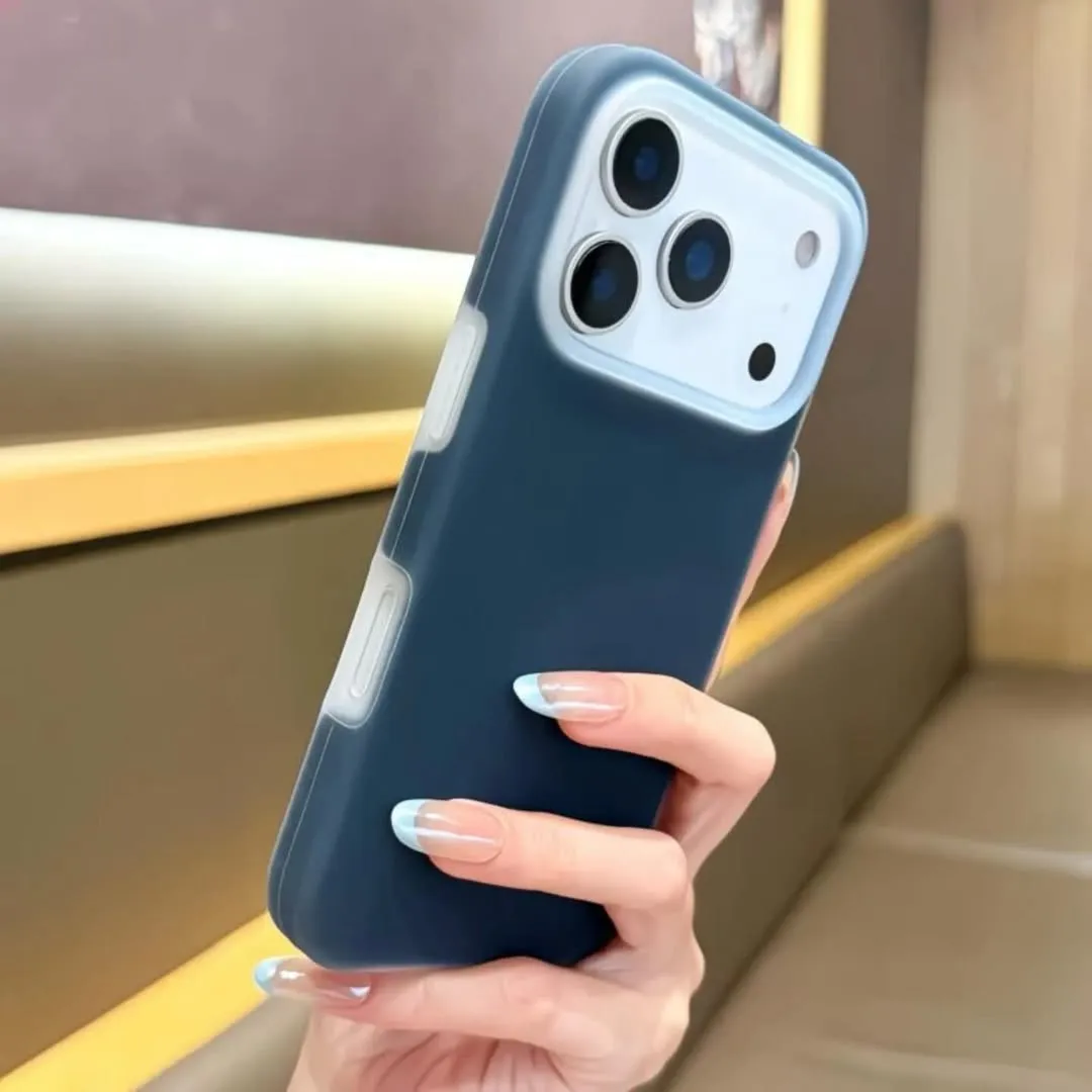 Blue jelly liquid Silicone iPhone Case — image 1